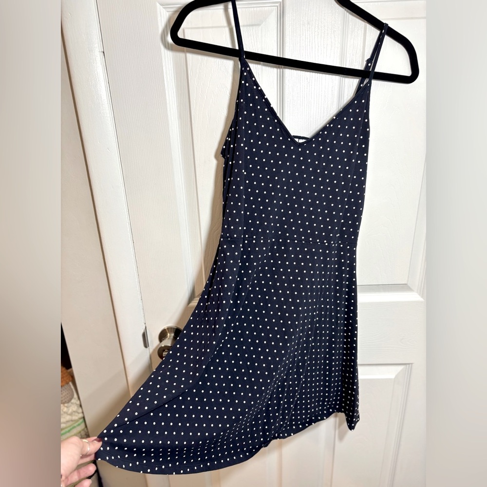 Navy Polka Dot Summer Dress